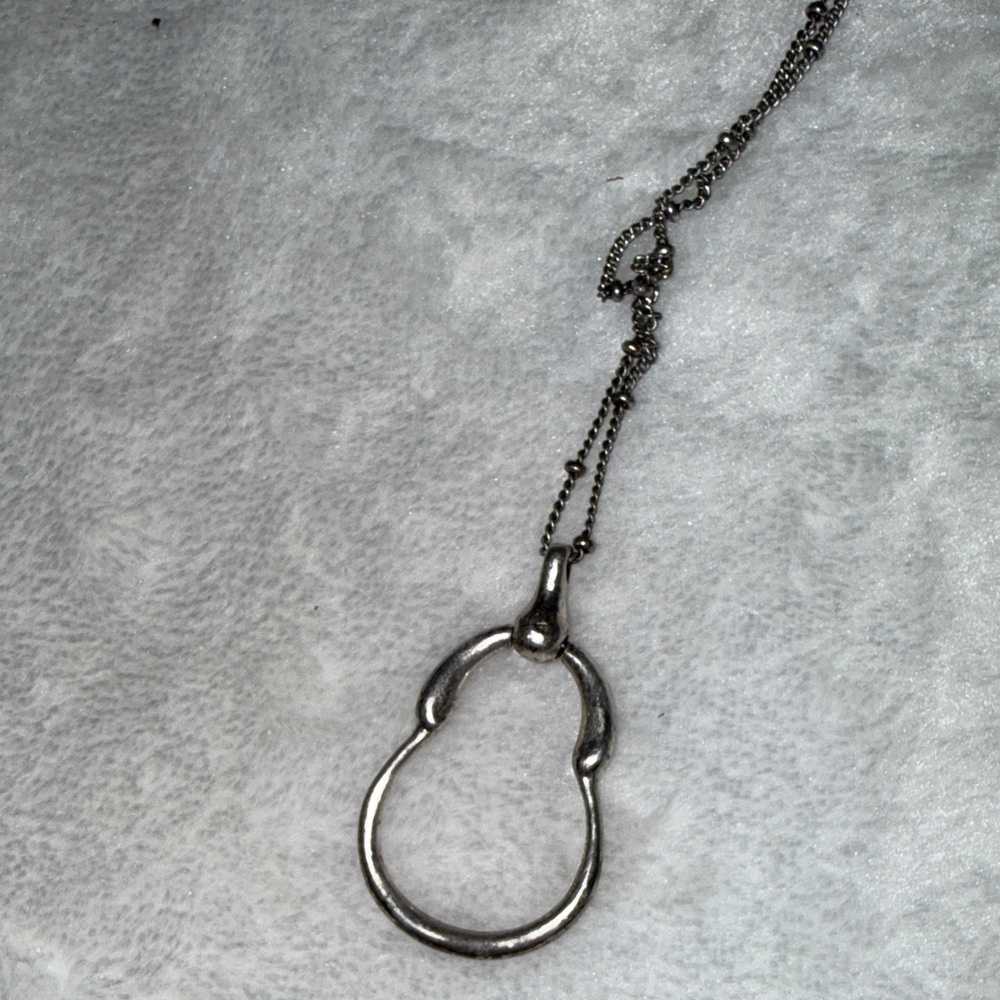 Fossil Two-Tone Interlocking Loop Necklace - - Picture 6 of 6